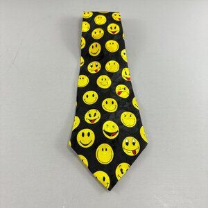 Executive Ties Smiley Face II Men's Extra Long Novelty Tie 4" x 64"